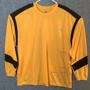 Starter Shirt Mens Size XL Long Sleeve Yellow Dri-Star Pull Over Shirt - Picture 1 of 6