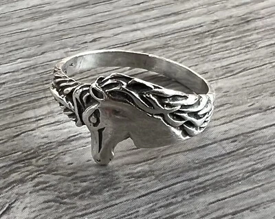 bague argent massif « Tête De Cheval » - Photo 1/3