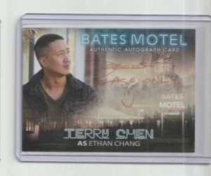 Bates Motel TV Show Autograph Signature Card Terry Chen Ethan Chang Orange (02) - Picture 1 of 2