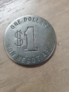 $1.00 Stamped Medal Gaming Token - Picture 1 of 2