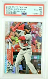 RANDY AROZARENA 2020 Topps Chrome Prism Refractor RC Rookie #49 GEM MINT PSA 10 - Picture 1 of 3