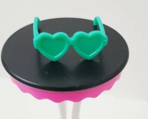 New Barbie Doll Green Heart Shaped Sunglasses Glasses Accessory  - Picture 1 of 5