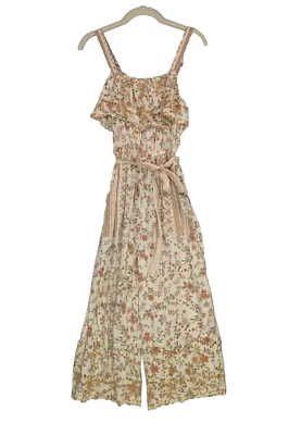 American Eagle Floral Wide Leg Romper XS Ruffle Top Boho Jumpsuit - Image 1 of 4