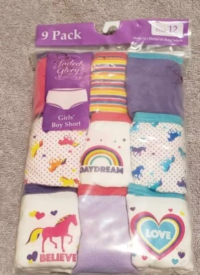 NIP 9ct Faded Glory Girls Boys shorts size 12 - Image 1 of 2