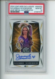 2024 Leaf Metal Web Exclusives Savannah Schoenherr #MA-SS2 Auto 66/200 PSA 10 - Imagen 1 de 2