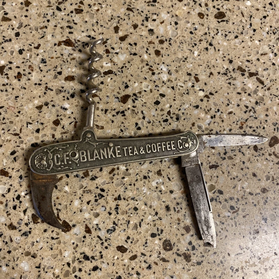 Vintage C.F. BLANKE TEA & COFFEE CO St Louis MO Stanhope Viewer Pocket Knife-EUC - Image 1 of 4