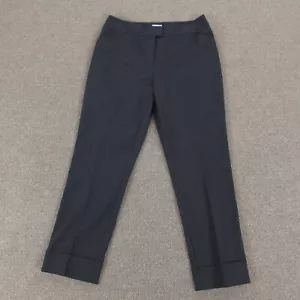 Chico's Pants Womens 1 Black Gray Striped Straight Chino - Picture 1 of 21