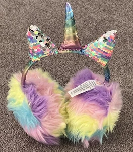 FABELHAFTE "EINHORN" FLAUSCHIGE/PAILLETTEN OHRENSCHÜTZER - Bild 1 von 22