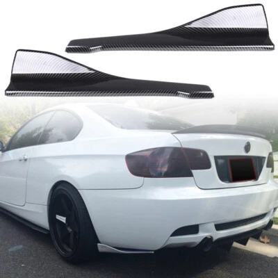 Faldones divisores laterales de parachoques trasero aspecto carbono para BMW 325i 330i 335i E90 E92 Foto 1 de 3