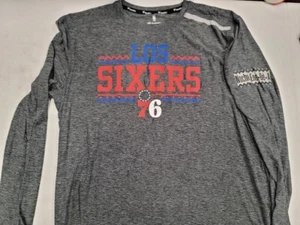 Camisa larga Los Philadelphia 76ers 2018-19 usada en el juego auténtica Los fanáticos LOA - Imagen 1 de 1