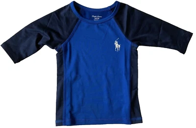 Nuevo Polo Ralph Lauren Bebé Niño Big Pony Azul Marino/Azul Protección contra Erupciones Top de Natación Talla 9M Foto 1 de 4