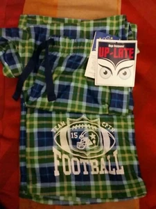 UP-LATE: Boy's Pajama/Lounge Pants, Green Blue Plaid Med NWT - Picture 1 of 1