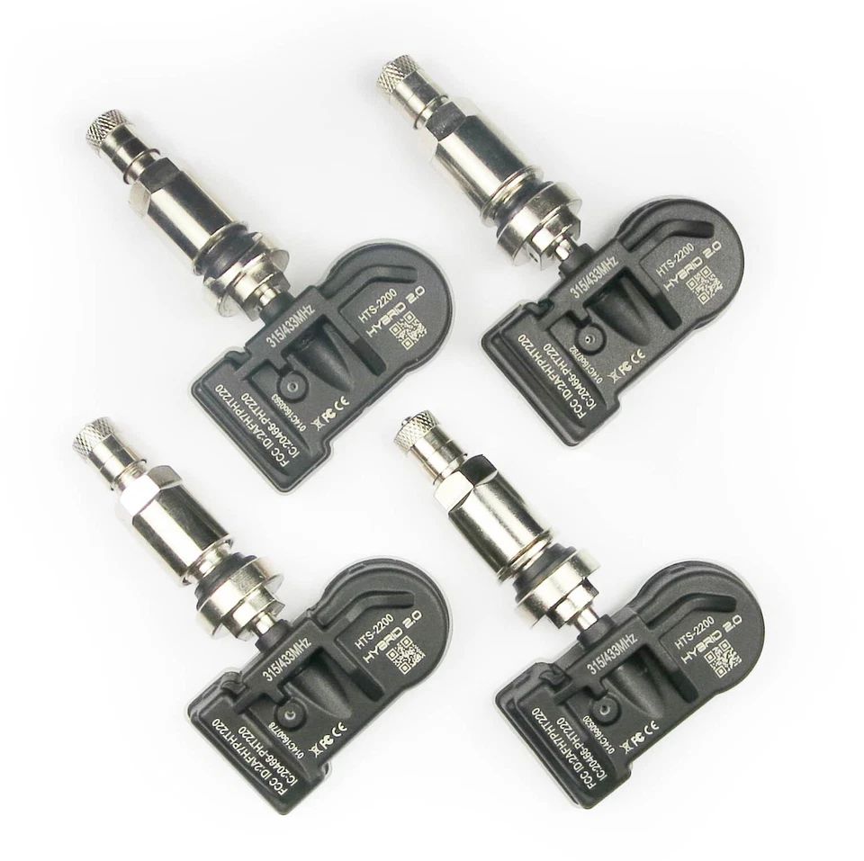 New 315mhz Chrome Stem TPMS Set Fits 2014 2015 Nissan Titan S SL SV XD - Image 1 of 1