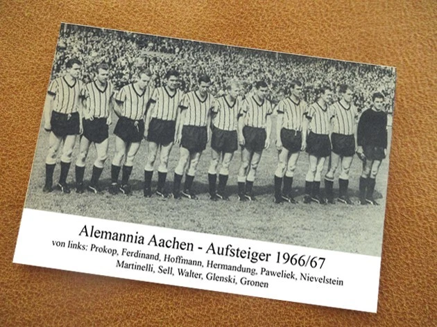 1966/67 --- Alemannia Aachen --- Bundesliga-Aufstieg - Mannschaftskarte / Foto - Bild 1 von 1