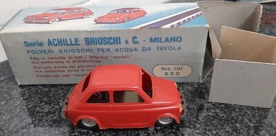 # INGAP # FIAT 500, ROSSO CORALLO, scala 1/32circa, plastica. SUPERMINT IN BOX  - Immagine 1 di 4