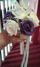 BRIDESMAIDS WAND PURPLE IVORY OR WHITE. BUTTERFLY ** MOST COLOURS**