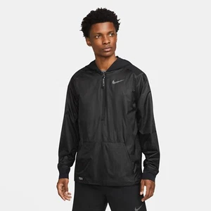 Nike Pro Men's 1/2-Zip Training Hoodie, DM5536, Black, Large - Picture 1 of 7