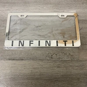 Für Infiniti Spiegel Verchromt Edelstahl Metall Kennzeichenrahmen - Bild 1 von 1