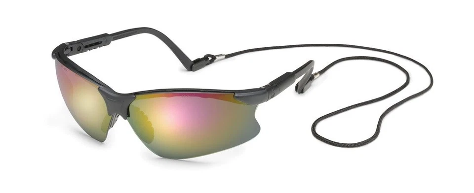 Gafas de seguridad Gateway Scorpion lente espejo rojo, marco negro ajustable ANSI Z87 Foto 1 de 1