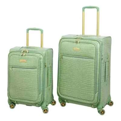 Samantha Brown 2-PC Summer Croco 22" Carry-On & 26" Spinner Set -Sage Green NWT - Image 1 of 4