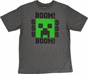 Minecraft Youth Boys Creeper SSS Boom! Shirt New XS (4-5), S(6-7), XL (14-16) - Picture 1 of 5