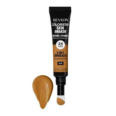 Corrector Revlon ColorStay Skin Awaken 5 en 1 + cafeína, 076 caramelo - 0,27 oz Foto 1 de 4
