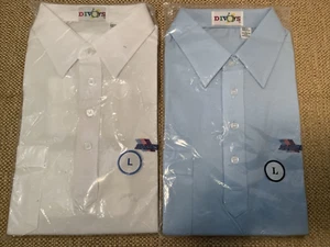 2 Divots Golf Shirts Vintage Collared Short Sleeve Pockets Sherrod Logo Large - Picture 1 of 10