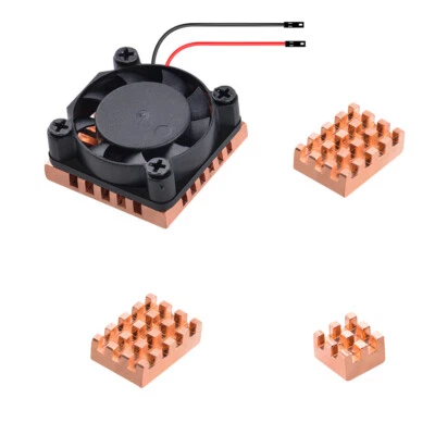 Orange Pi 5 Plus Copper Heatsink Kit Fan and 4 pcs Heat sinks - Image 1 of 4