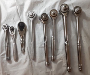 Lot of 7 Ratchet Wrenches 1/4", 3/8", 1/2" Drives – Mixed Brands USA and Import - Foto 1 di 8