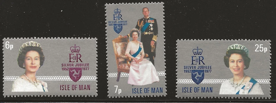 Isle of Man Scott #96-98, Singles 1977 Complete Set FVF MNH - Image 1 of 1