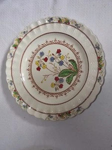 RARO DE COLECCIÓN COPELAND SPODE COWLIP 101⁄2"" 26,5 cm PLATO DE CENA FORMA DE MIMBRE - Imagen 1 de 3