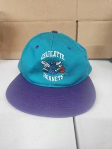 90s Vintage Charlotte Hornets Drew Pearson Tagged Snapback one size fits all - Picture 1 of 6