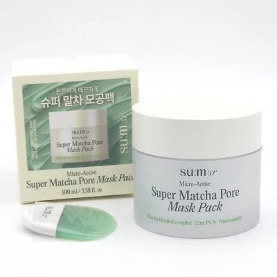 SU:M37 Micro Active Super Matcha Pore Mask Pack 100ml Elasticity K-Beauty - Image 1 of 4