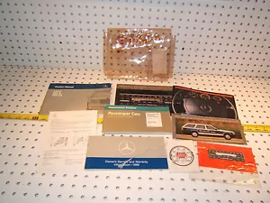 Mercedes 89 W124 260E Owner's 1 set of 9 Manual/Paper & Mercedes Clear 1 Pouch - Picture 1 of 12