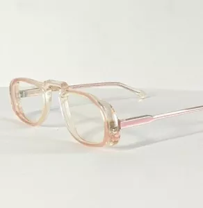 Couturier "Daniele" Klar mit Rosenakzent Brille Brillengestell Hand Made France Vintage - Bild 1 von 4