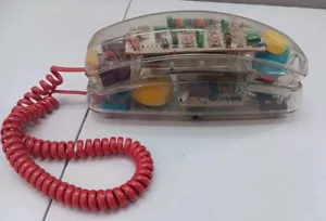 Vintage RadioShack Model 43-371A Clear Push Button Telephone *READ* - Picture 1 of 5