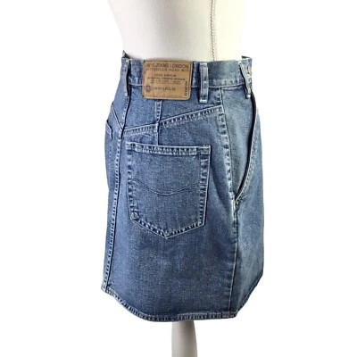 De colección 1994 Pepe Jeans Londres Azul Denim Falda Envolvente Jean Talla 26 Y2K Boho Foto 1 de 4
