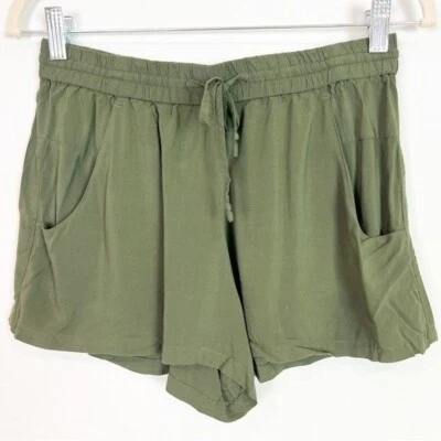 FRENCH CONNECTION 绿色弹性腰部休闲垂性短裤女式 4 码 — 第 1/4 张图片