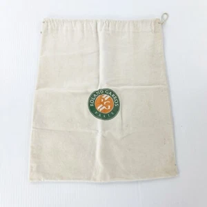 Vintage Roland Garros Paris White Cotton Tote Bag 13.5 " x 17" - Picture 1 of 3