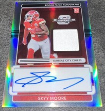 2022 Optic Contenders Football Skyy Moore Rookie Patch ON CARD Auto RPA  #D /75!