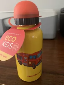 Crocodile Creek Stainless Steel Water Bottle 13.5oz eco kids - fire truck - Picture 1 of 6