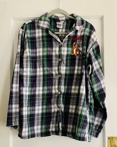 Disney Store Tigger Flannel PJ Top Personalized Med Danielle Oversized Comfy - Picture 1 of 14