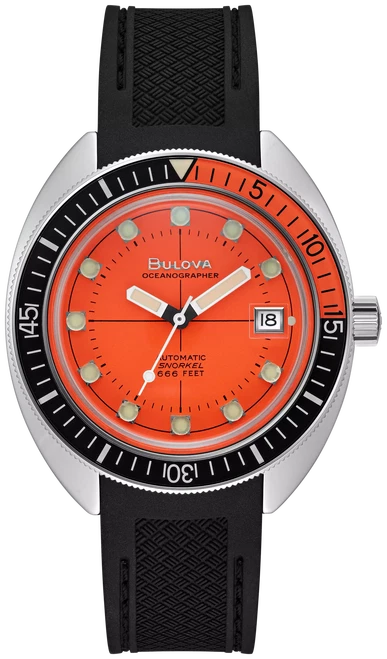 Bulova Oceanographer Orange Men's Wristwatch - 96B350