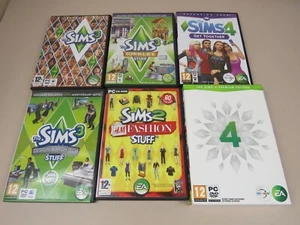 The Sims 2, 3 & 4 PC CD ROM Game Bundle x 5 + 1 Empty Case Simulation Genre - Picture 1 of 4