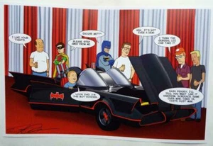 SDCC 2019 KING OF THE HILL Batman LITHOGRAPH Signed By JOEL ADAMS - Picture 1 of 3