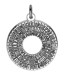 Geheimcode des Cagliostro 925 Silber Amulett Beschwörungs Talisman Anhänger - Bild 1 von 2