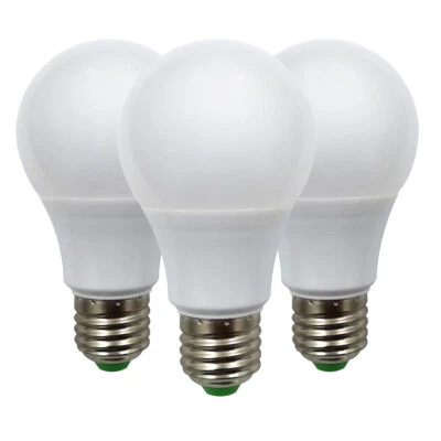 3pcs equivalent 60W E27 A19 / A60 5W LED Low voltage bulb warm white 12-24V #H - Image 1 of 3