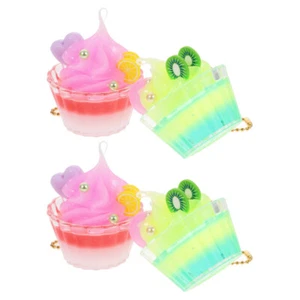 4 Pcs Ice Cream Cup Hanging Chain Accessories Student Miss Bag Pendant - Zdjęcie 1 z 12