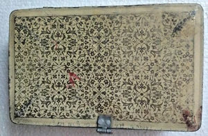 CAJA DE HOJALATA VINTAGE INDIA: SHALIMAR CON ENREDADERAS DE PÁJAROS ORIENTALES IMPRESAS EN CAJA - Imagen 1 de 6