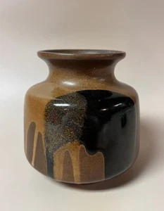VTG Robert Maxwell Pottery Craft USA Overlapping Drip MCM Stoneware Vase - Picture 1 of 10